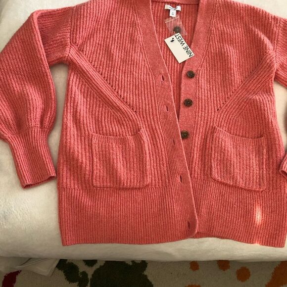 New Nine West sweater, button open front, size small - Picture 2 of 8